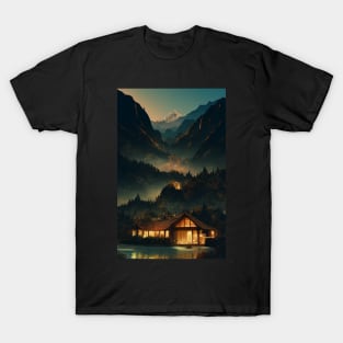 The Last Homely House at Dusk - Fantasy T-Shirt